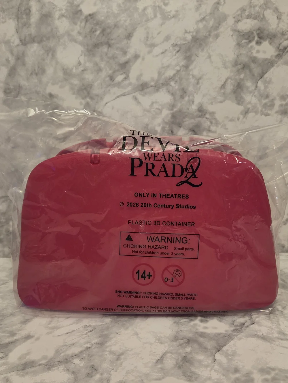 Devil Wears Prada 2 Red Purse Popcorn Bucket With Keychain Charm